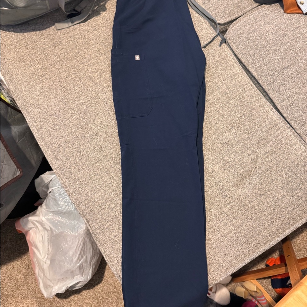 Figs Navy Blue Kade Cargo Scrub Pants